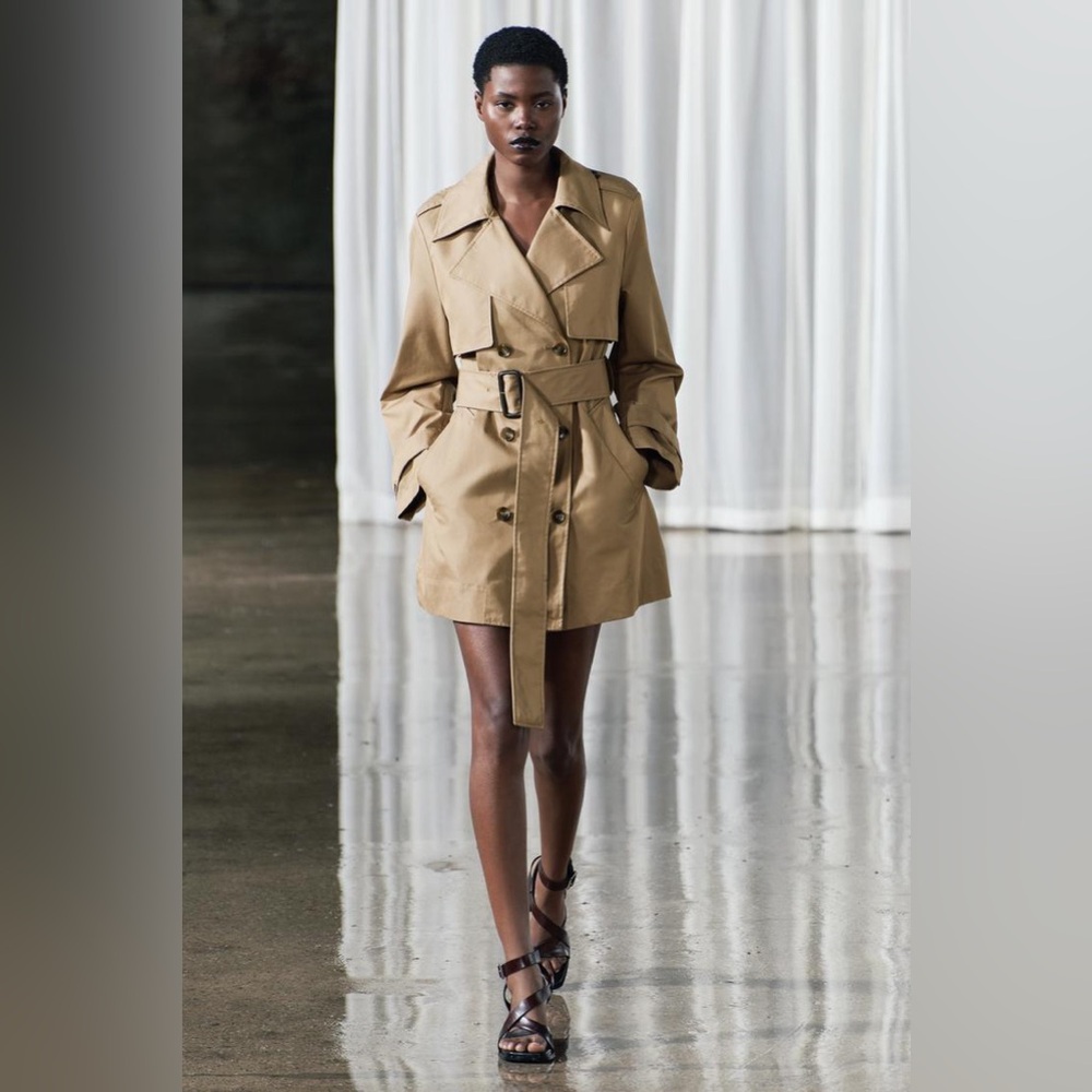 ZARA BELTED SHORT TRENCH COAT ZW COLLECTION